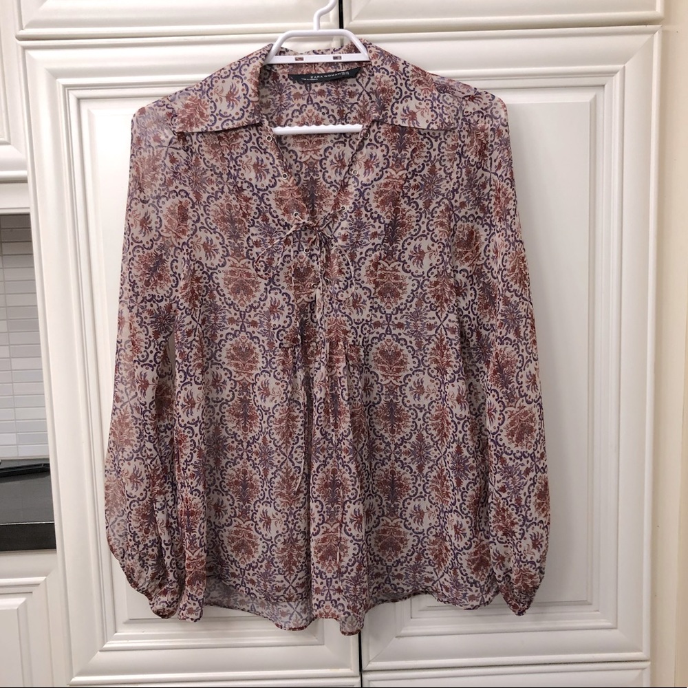 Zara women’s print blouse